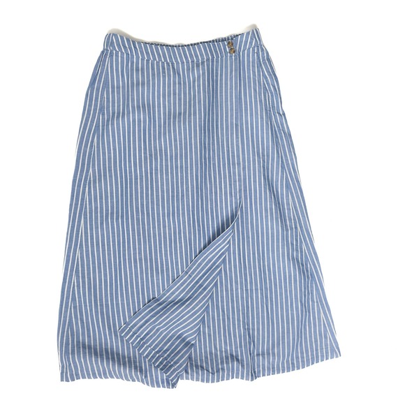 PACT Canopy Linen Wrap Skirt - Bondi Stripe- L - Picture 3 of 9